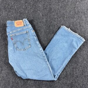 Levi's 550 Classic Relaxed Boot Cut Jeans Paint Splatter Distressed 12S Blue